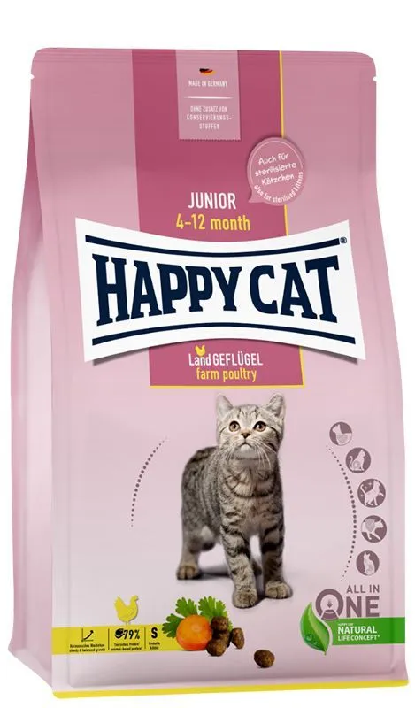 Happy Cat Junior (Птица), 10 кг