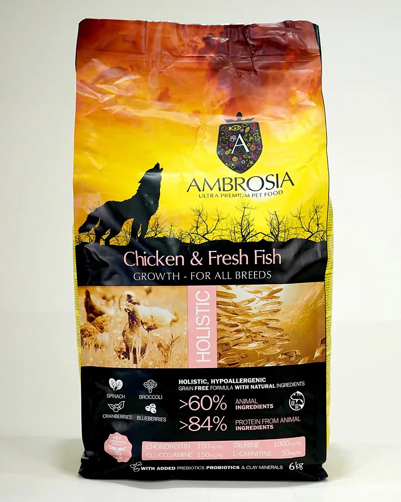 AMBROSIA Puppy All Breeds (Курица, рыба)