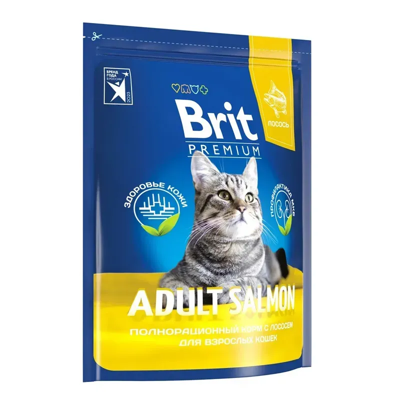 Корм Brit Premium Cat Adult (Лосось) для кошек
