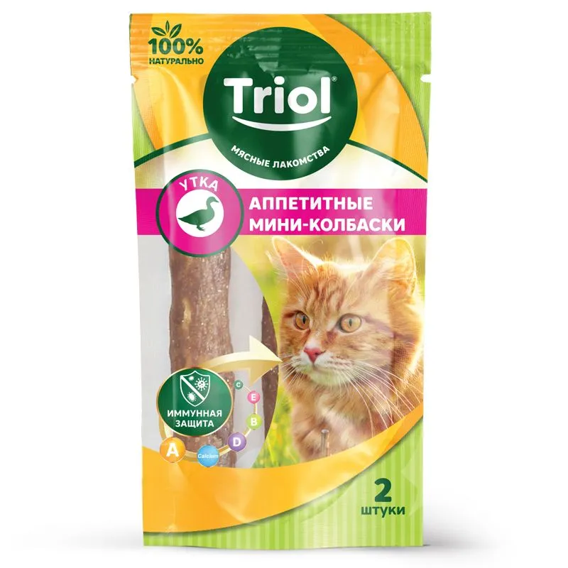 Triol Аппетитные мини-колбаски из утки, 2 шт/уп