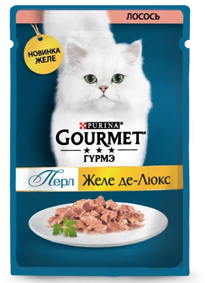 Gourmet Перл Желе-Де-Люкс с лососем в желе, 75 г
