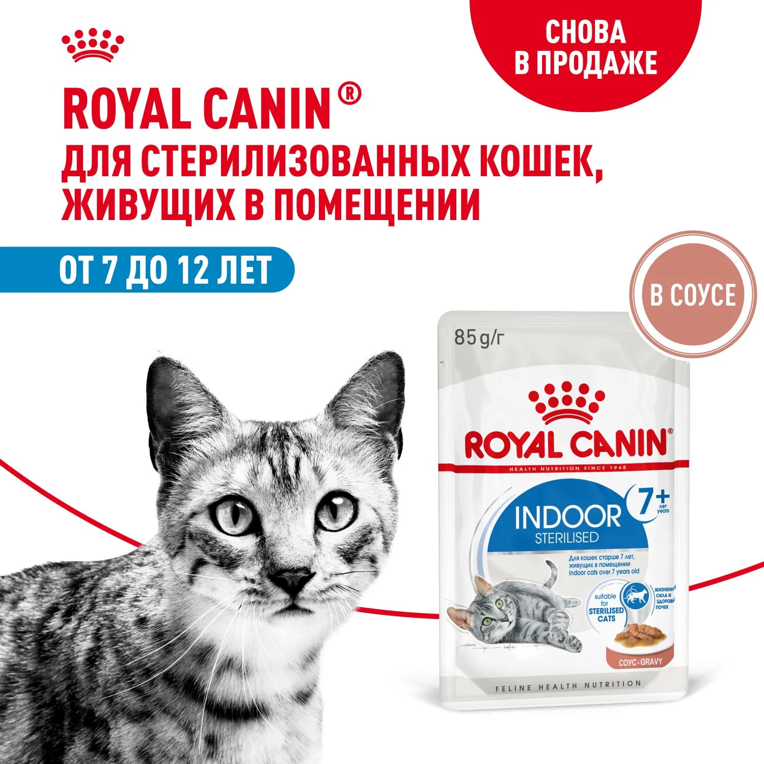 Royal Canin Indoor Sterilized 7+ (соус)