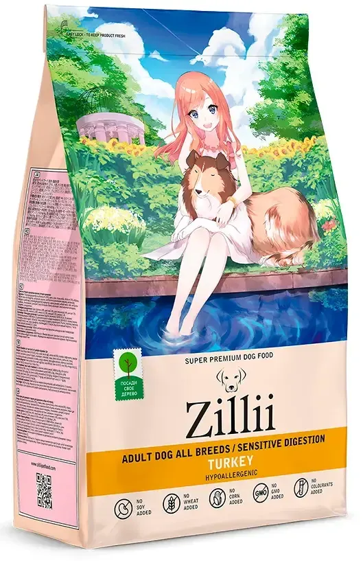 ZILLII Adult All Breeds Dogs Sensitive Digestion (Индейка)