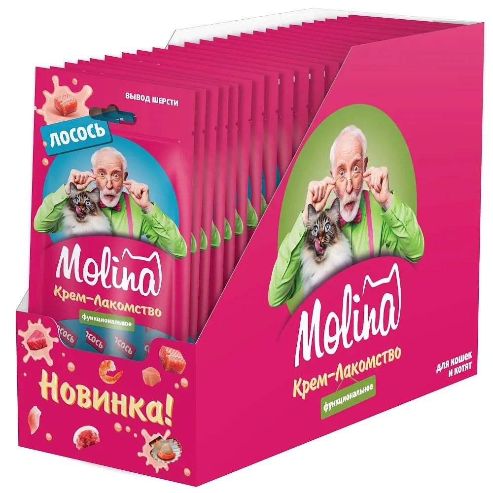 Molina Крем-лакомство с лососем