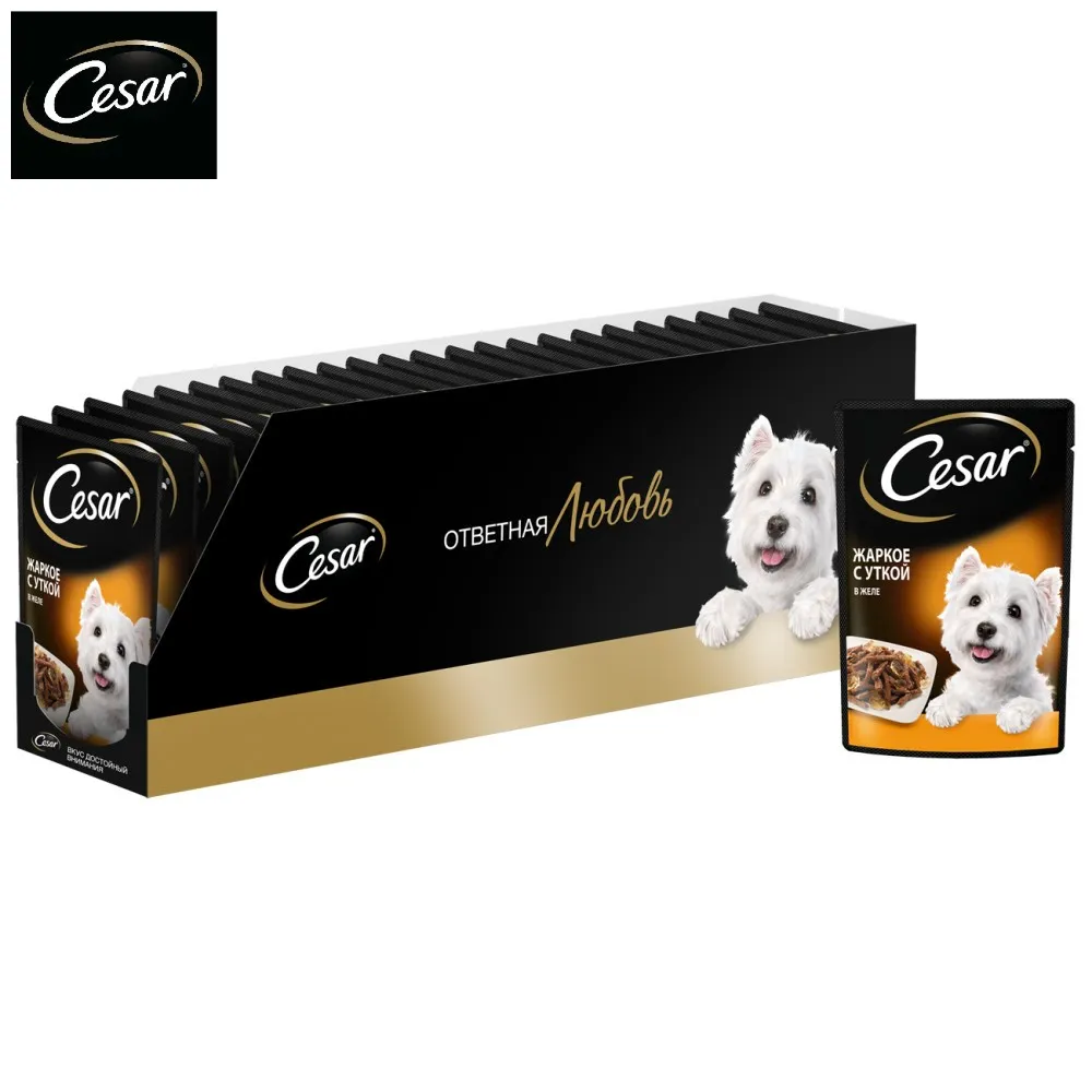 Cesar для взрослых собак (Жаркое с уткой)