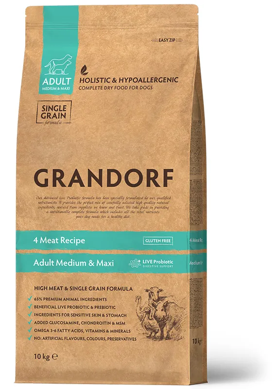 Grandorf Probiotics Adult Medium & Maxi (4 вида мяса)