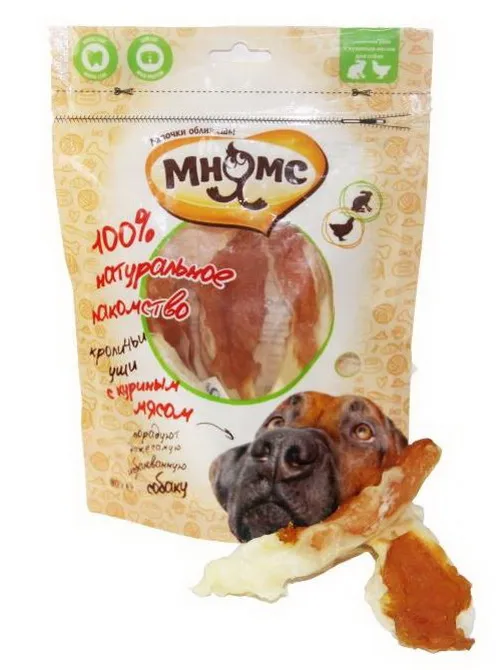 Мнямс Кроличьи уши с куриным мясом