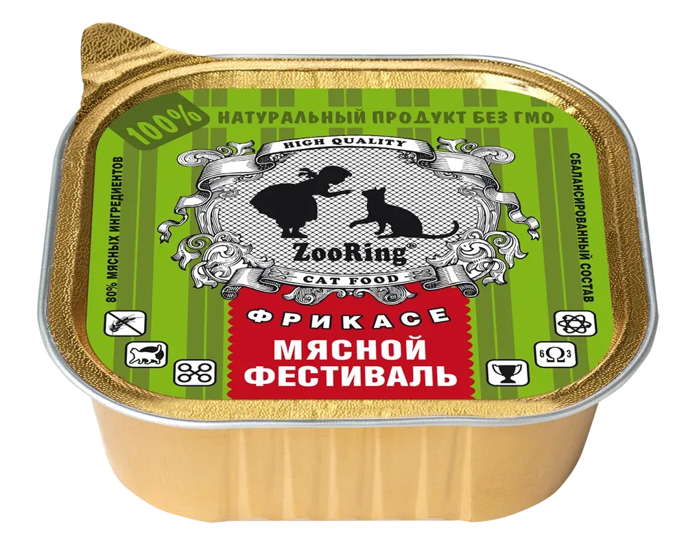 ZooRing Паштет Мясной фестиваль для кошек, 100 г