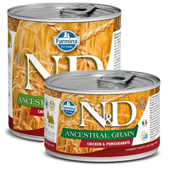 Консервы Farmina N&D Ancestral Grain Dog Adult Mini (Курица, гранат)