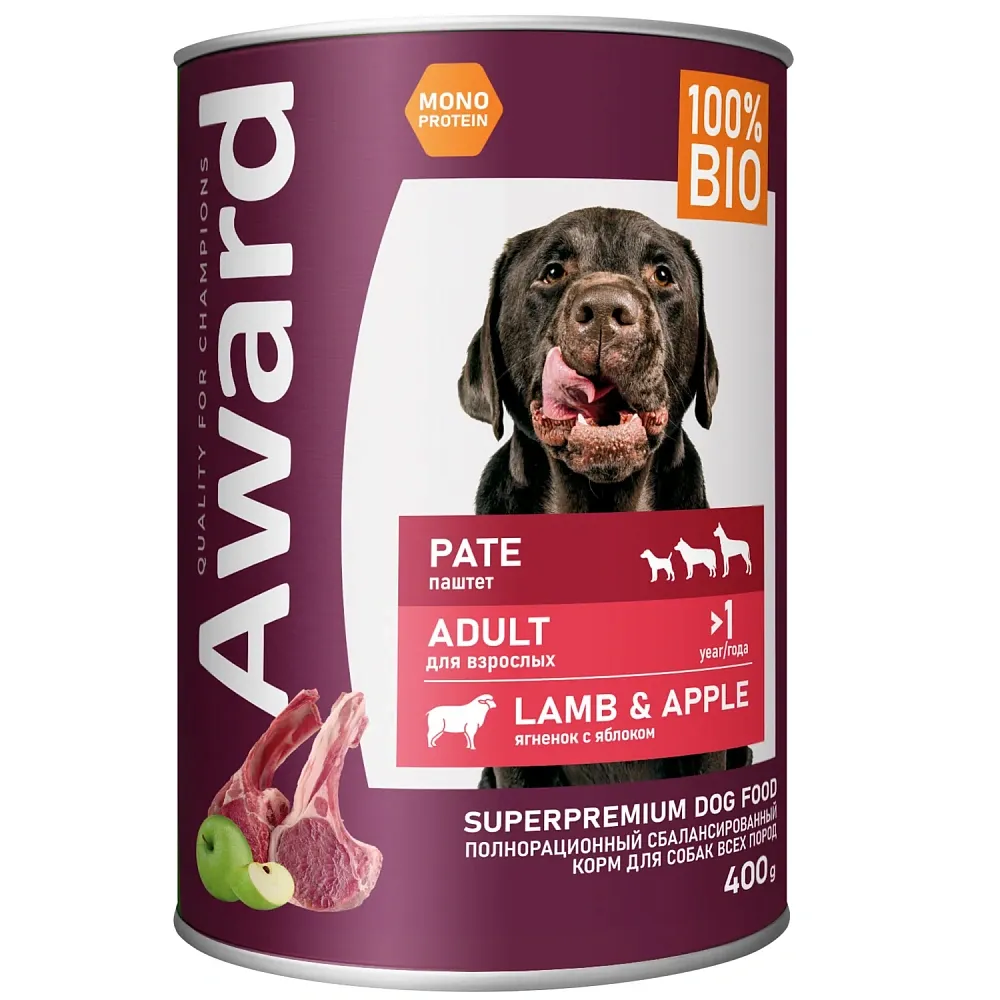 Award Dog Паштет (Ягненок с яблоком)