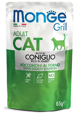 Monge Grill Pouch Adult  Cat (Кролик), 85 г
