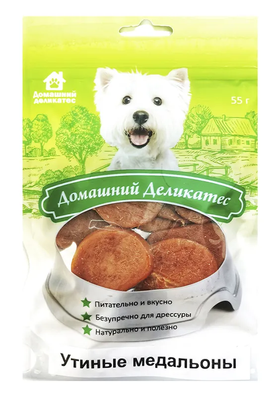 Домашний деликатес Утиные медальоны, 55 г