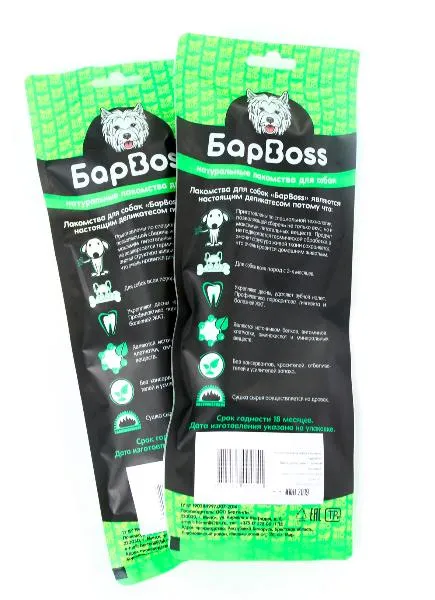 БарBOSS Рубец говяжий темный сушеный