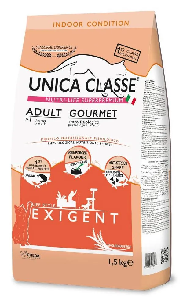 Unica Classe Adult Gourmet Exigent (Лосось) 1,5 кг