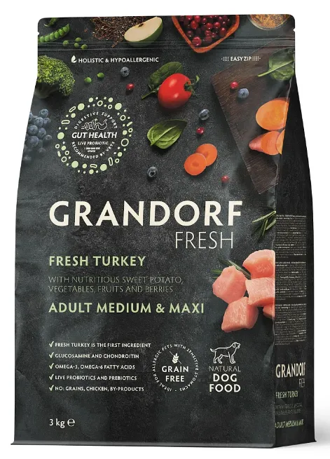  Grandorf Fresh Adult Medium&Maxi Breeds (индейка с бататом)
