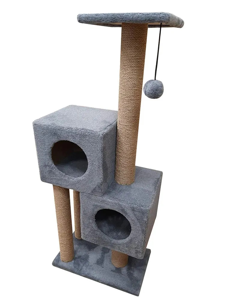 Cat House Комплекс "Двойной домик", 127 см, джут