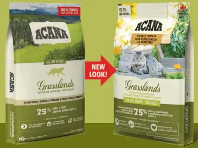 Корм ACANA GRASSLANDS Cat & Kitten (Утка, курица, индейка, сиг, перепел) для кошек