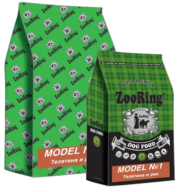 ZooRing Adult Dog Model №1 (Телятина, рис), 10 кг