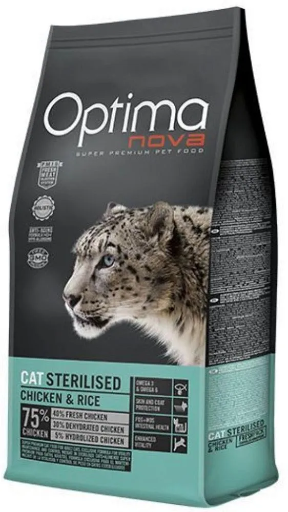 Корм Optima Nova Cat Sterilised (Курица и рис) для кошек