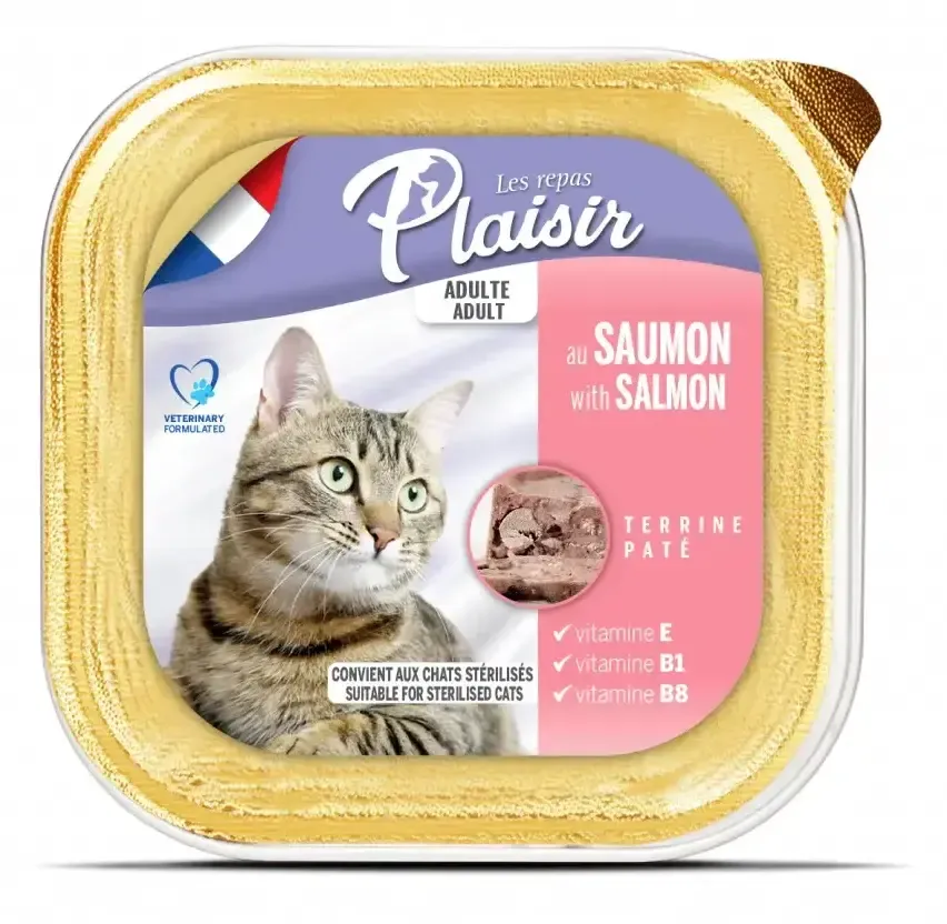 Plaisir Паштет для кошек (Лосось)