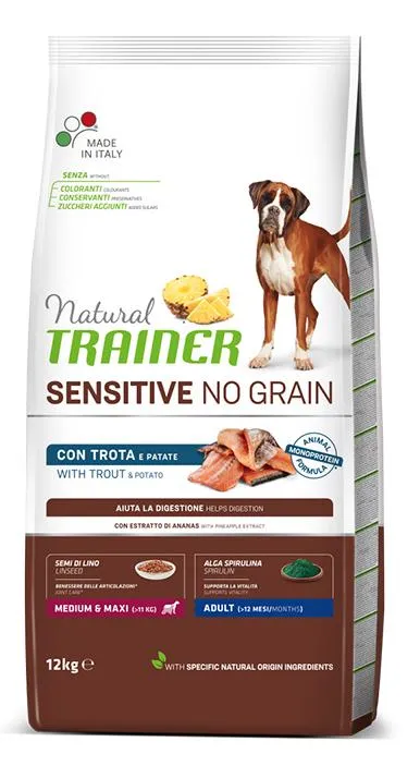 Trainer Natural Sensitive No Grain Medium&Maxi Adult (Форель)