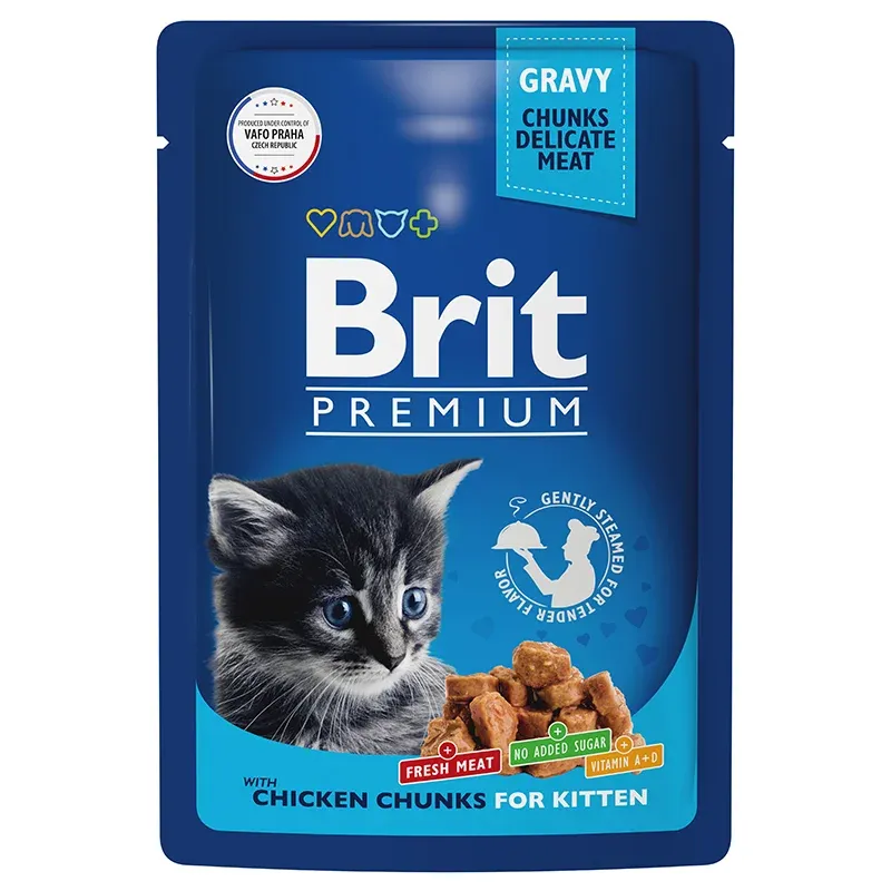 Brit Premium Пауч для котят (Цыпленок в соусе), 85 г