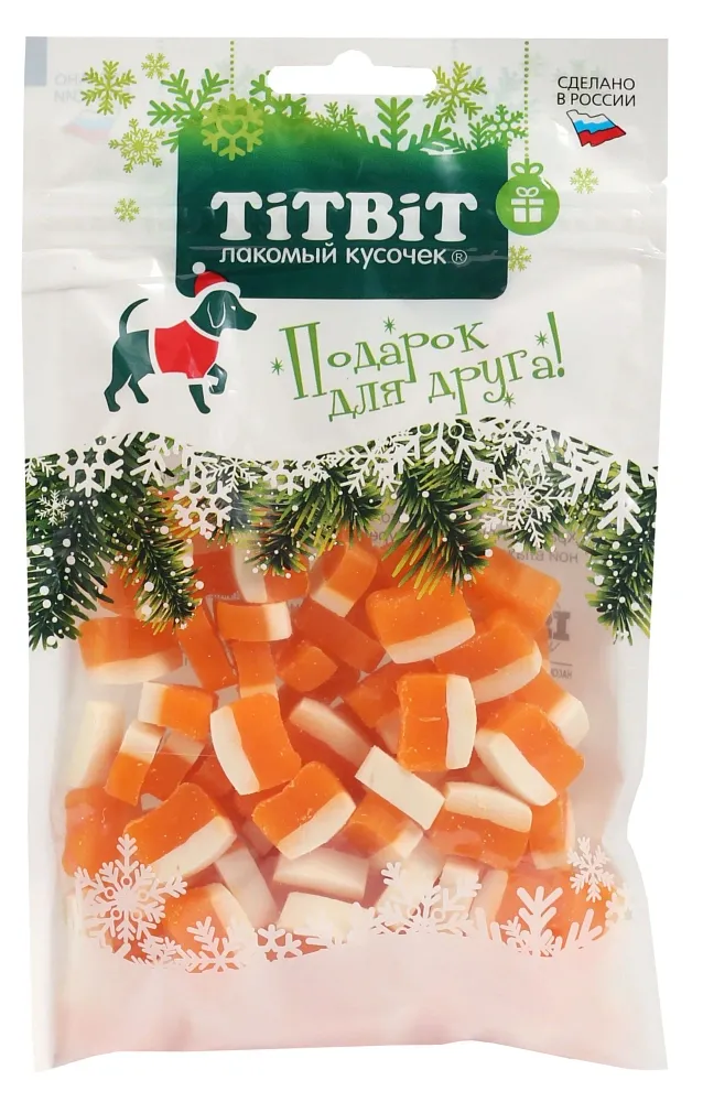 ТИТБИТ Дольки мармеладные с индейкой для собак (Новогодняя коллекция)