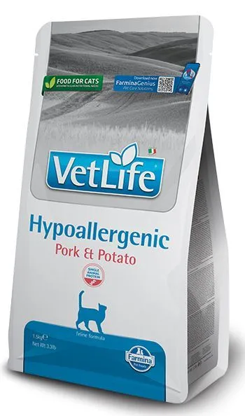Farmina Vet Life Hypoallergenic Cat (Свинина, картофель) ветеринарный корм для кошек
