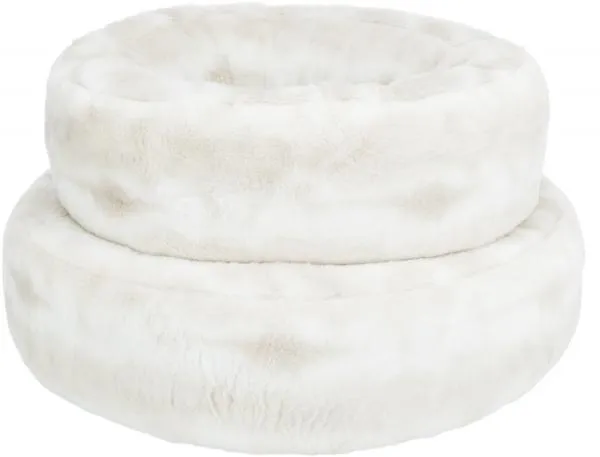 Trixie Лежак "Nelli" круглый, белый/серо-коричневый