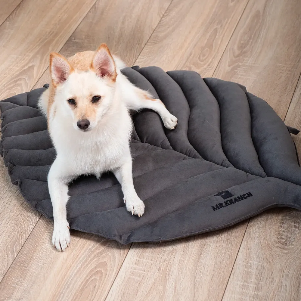 Mr.Kranch Лежанка Листочек, серая