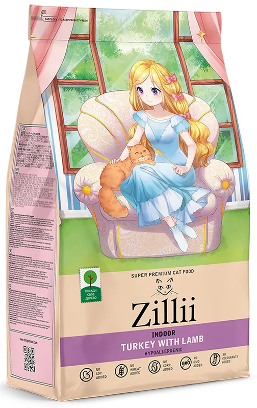 ZILLII Indoor Adult Cat (Индейка, ягненок)