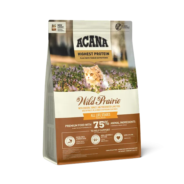 Корм ACANA WILD PRAIRIE Cat & Kitten (Птица, рыба) для кошек