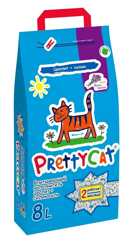 PrettyCat Наполнитель глиняный Naturel (Лаванда)