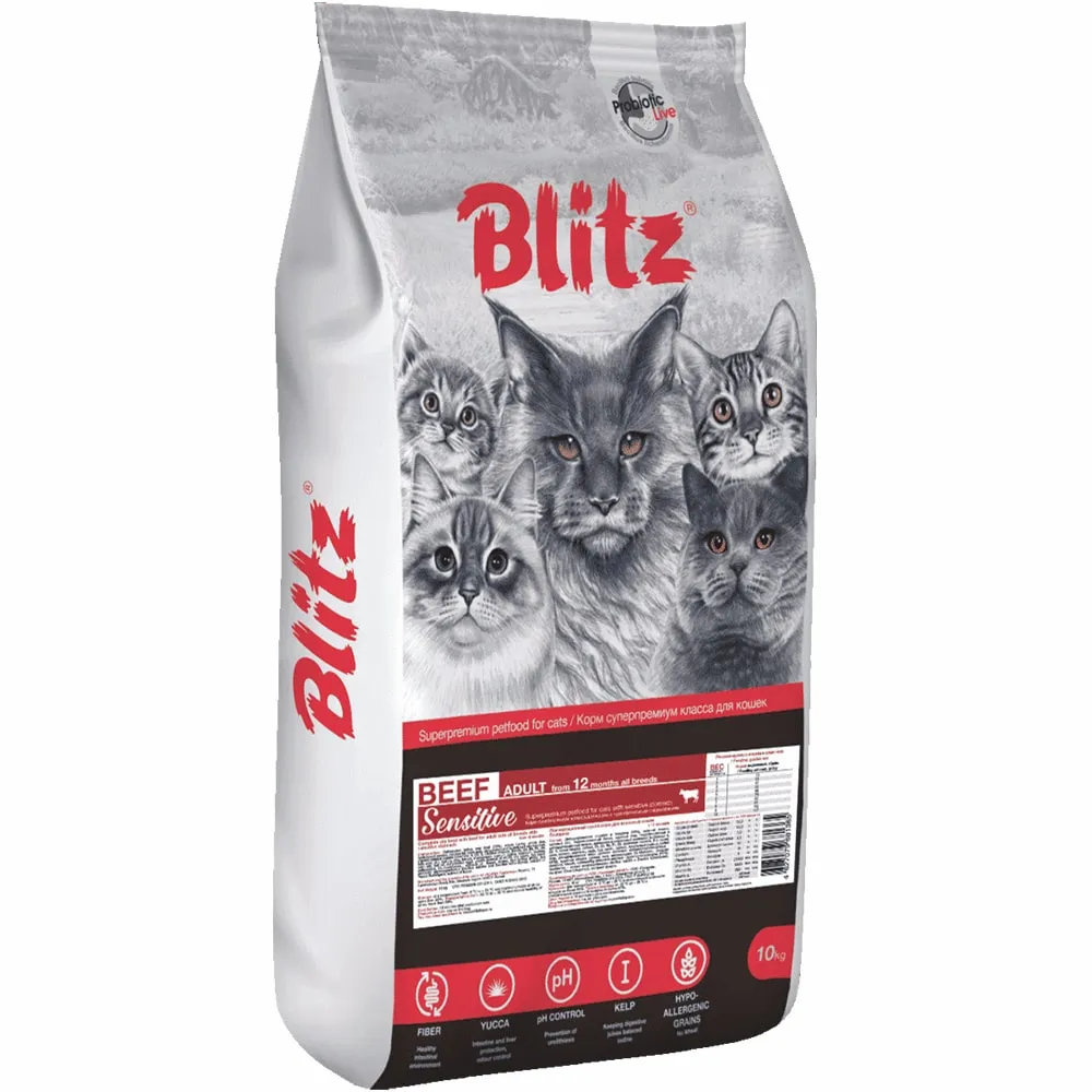 BLITZ Sensitive Adult Cat (Говядина)