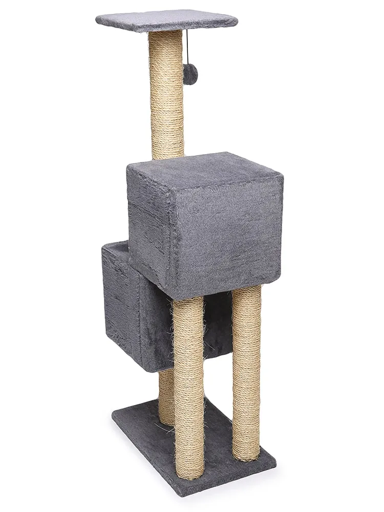 Cat House Комплекс "Двойной домик", 127 см, сизаль