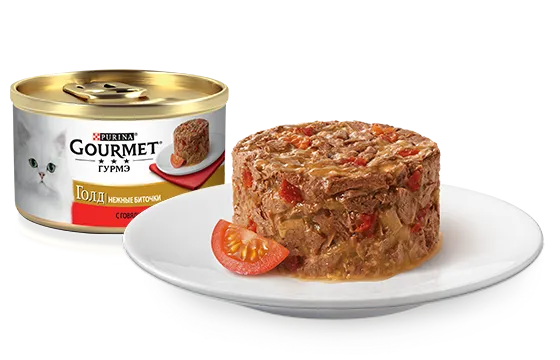 Консервы Gourmet Голд Нежные биточки с говядиной и томатом