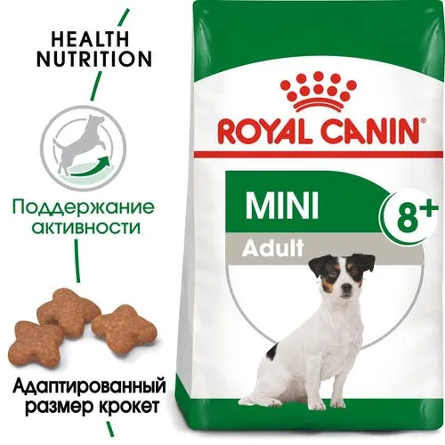 Корм Royal Canin Mini Adult 8+ для собак мелких пород от 8 лет и старше