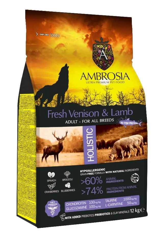 AMBROSIA Adult All Breeds (Оленина, ягненок)