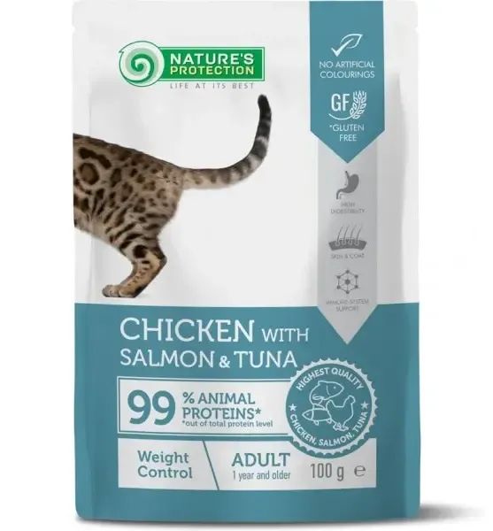 Nature"s Protection Консервы Adult Weight Control (Курица, лосось и тунец), 100 г