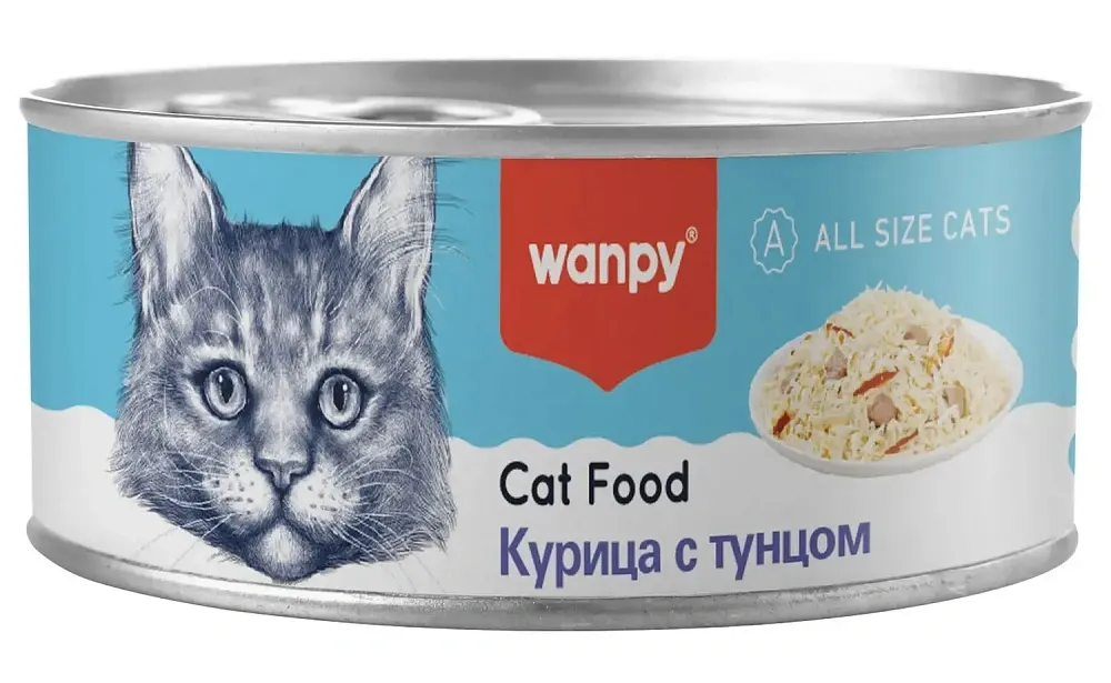 Wanpy Cat Консервы Курица с тунцом, 95 г