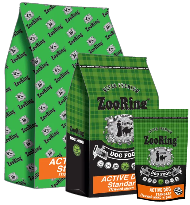 ZooRing Active Dog Standart (Птичий микс), 10 кг