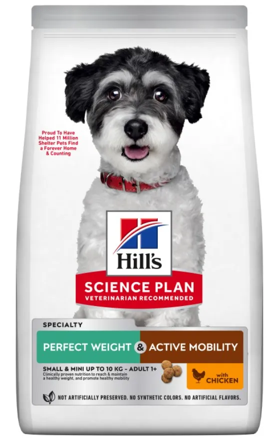 Корм Hill's Science Plan Perfect Weight & Active Mobility для собак мелких пород для снижения веса и поддержания подвижности (Курица)