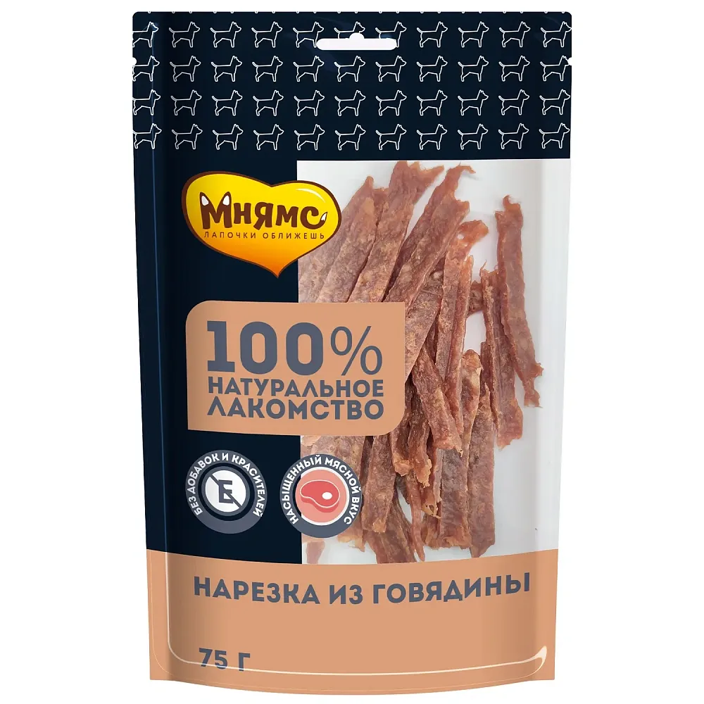 Мнямс Нарезка из говядины для собак