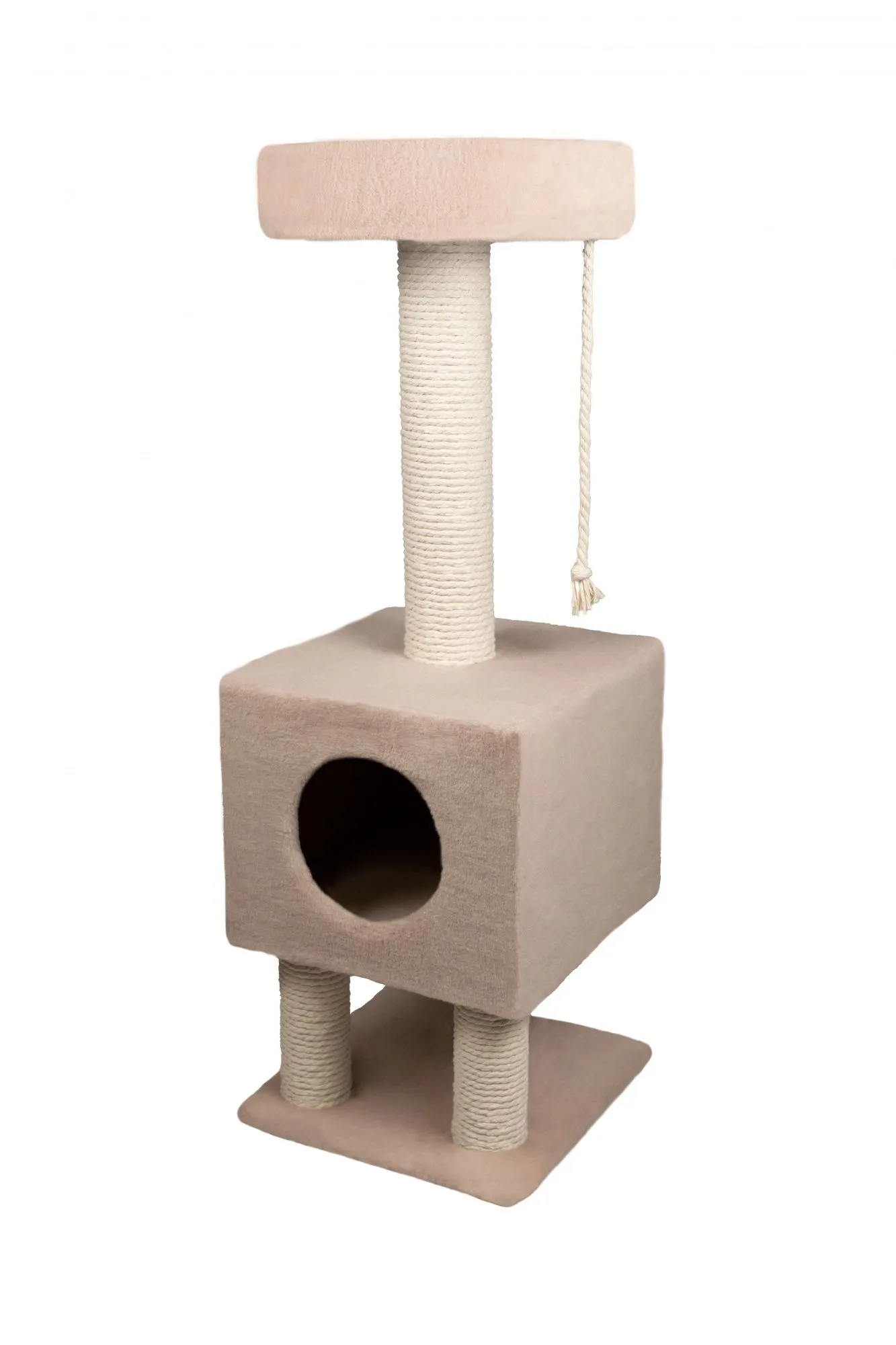 Cat House Когтеточка "Домик на ножках", 105 см, хлопок