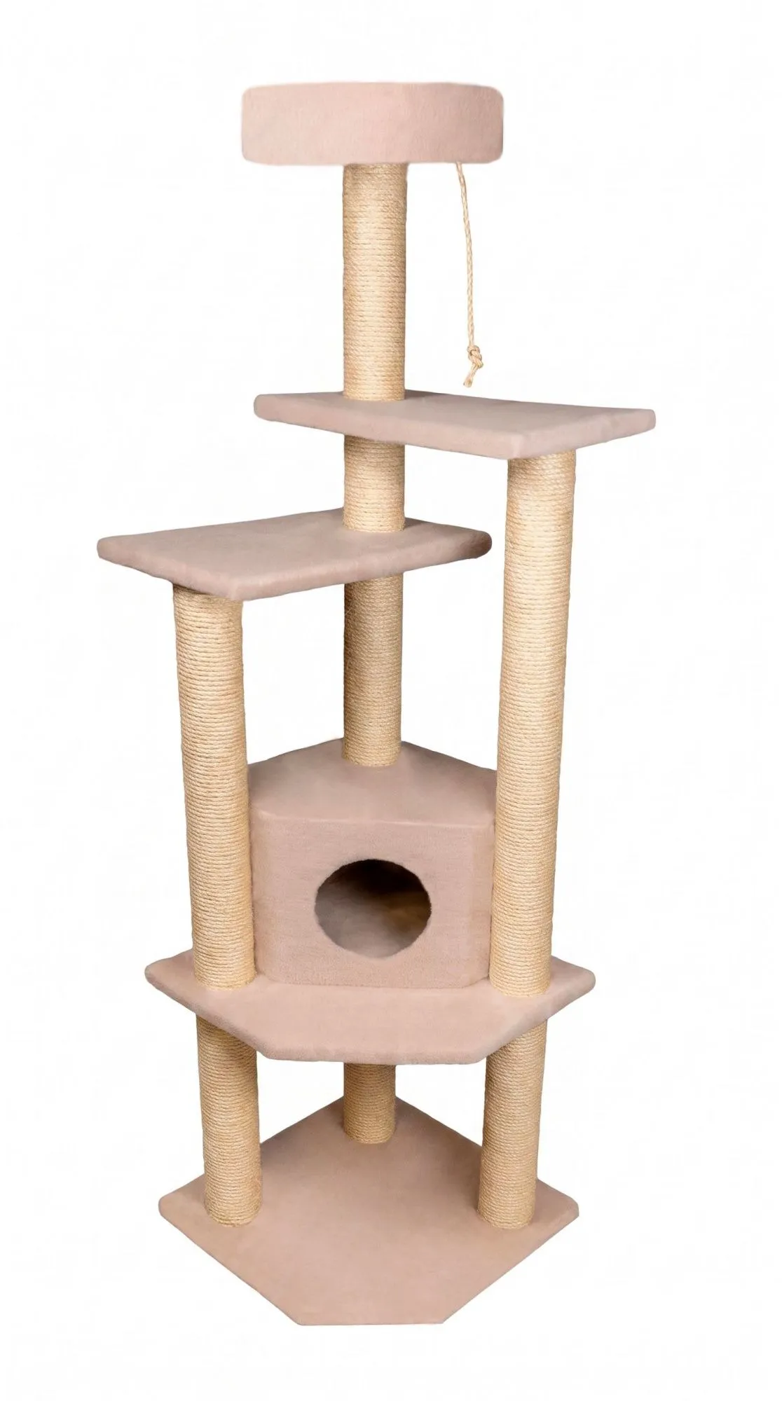 Cat House Комплекс "Торнадо", 180 см, сизаль Бежевая