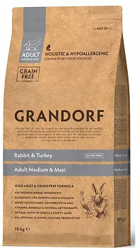 Grandorf Adult Medium & Maxi (Кролик и индейка), 1 кг