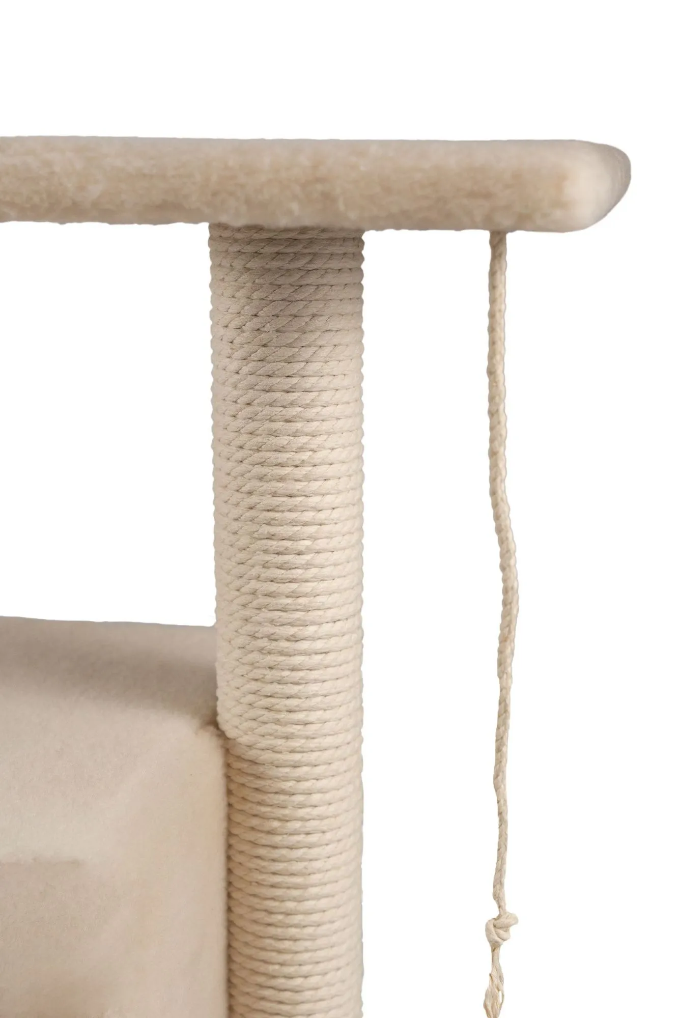 Cat House Когтеточка "Домик с боковой полкой", 58 см, хлопок