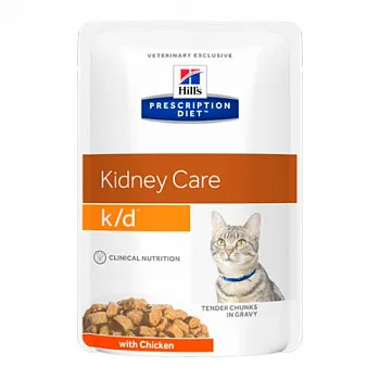 Hill"s Prescription Diet k/d Kidney Care Влажный корм для кошек с курицей, 85 г