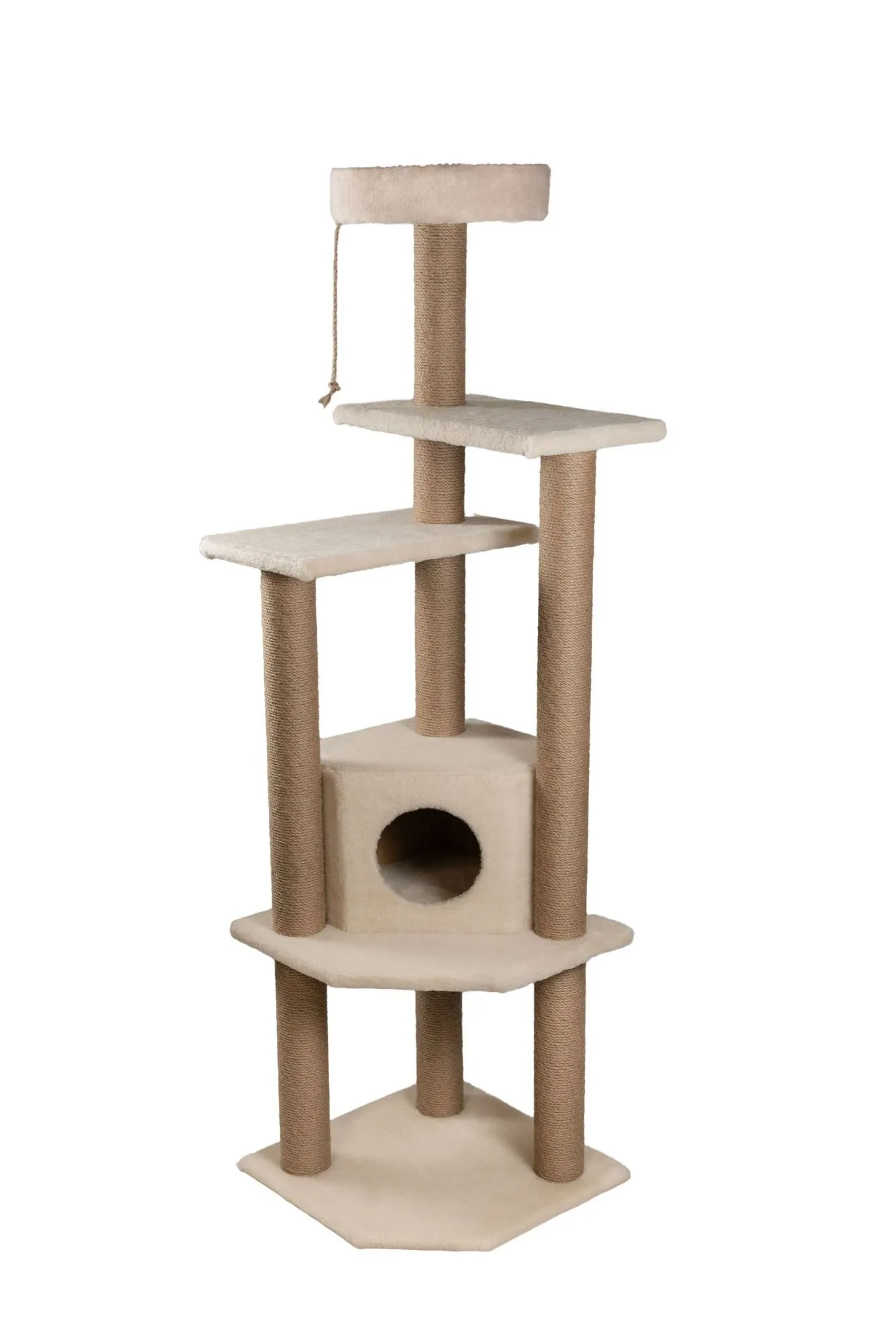 Cat House Комплекс "Торнадо", 180 см, джут, бежевая
