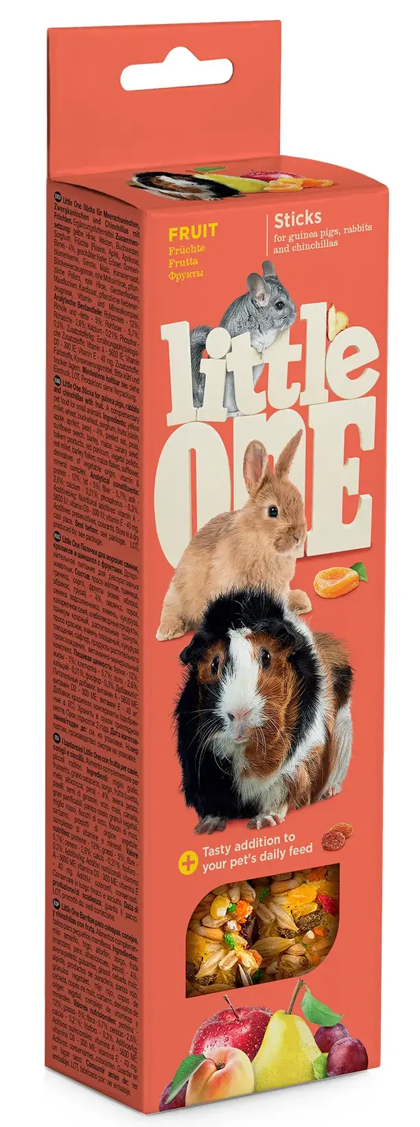 Little One Палочки для грызунов с фруктами 2х60 г